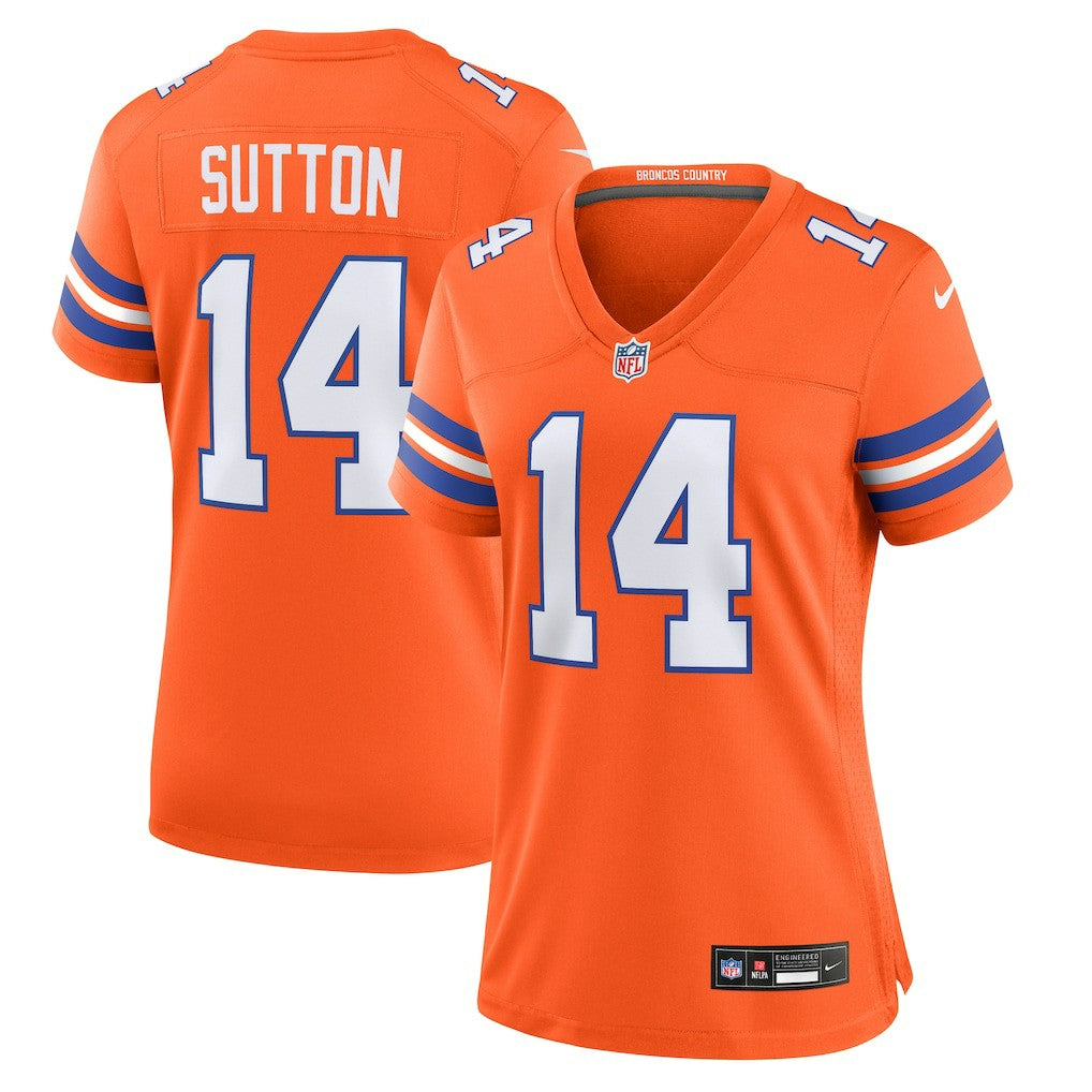 Courtland Sutton Denver Broncos Women's Mile High Collection 1977 Throwback Player Game Jersey Orange | Nike for Sale