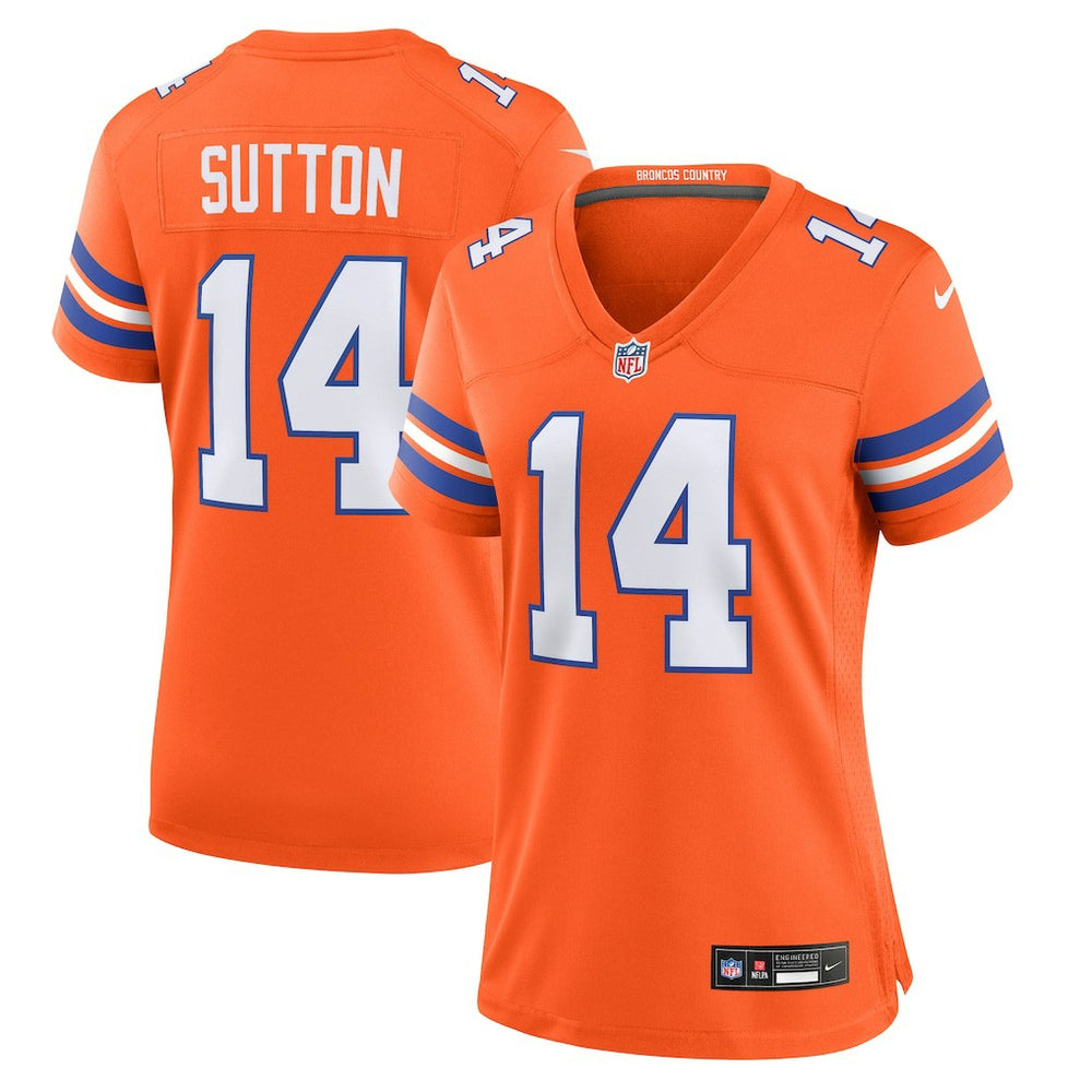 Courtland Sutton Denver Broncos Women's Mile High Collection 1977 Throwback Player Game Jersey Orange | Nike for Sale