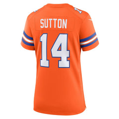 Courtland Sutton Denver Broncos Women's Mile High Collection 1977 Throwback Player Game Jersey Orange | Nike for Sale