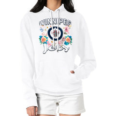 Winnipeg Jets G-III 4Her by Carl Banks Women's Flower Logo Pullover Hoodie - White - NHL