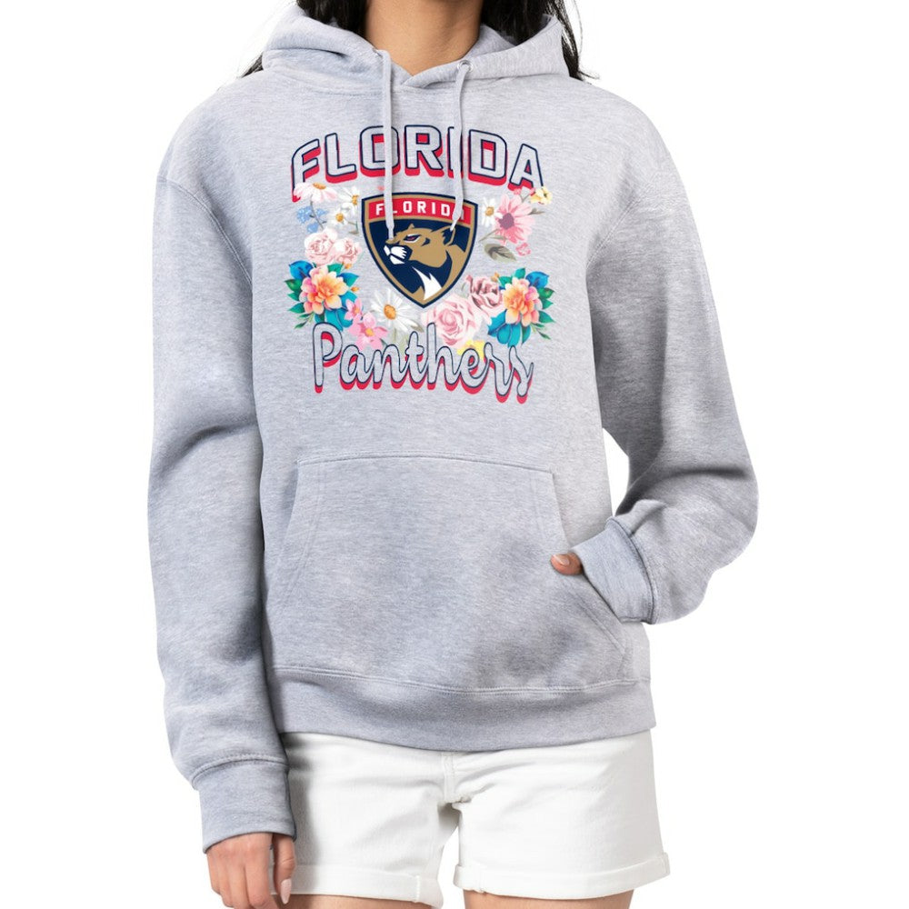 Florida Panthers G-III 4Her by Carl Banks Women's Flower Logo Pullover Hoodie - Heather Gray - NHL