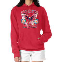Washington Capitals G-III 4Her by Carl Banks Women's Flower Logo Pullover Hoodie - Red - NHL