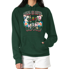Minnesota Wild G-III 4Her by Carl Banks Women's Flower Logo Pullover Hoodie - Green - NHL