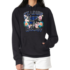 St. Louis Blues G-III 4Her by Carl Banks Women's Flower Logo Pullover Hoodie - Black - NHL