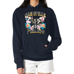 Nashville Predators G-III 4Her by Carl Banks Women's Flower Logo Pullover Hoodie - Navy - NHL