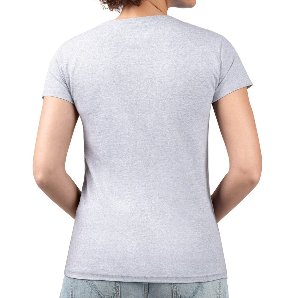 Colorado Avalanche G-III 4Her by Carl Banks Women's Super-Slim Fit Lightweight Flower Logo V-Neck T-Shirt - Heather Gray - NHL