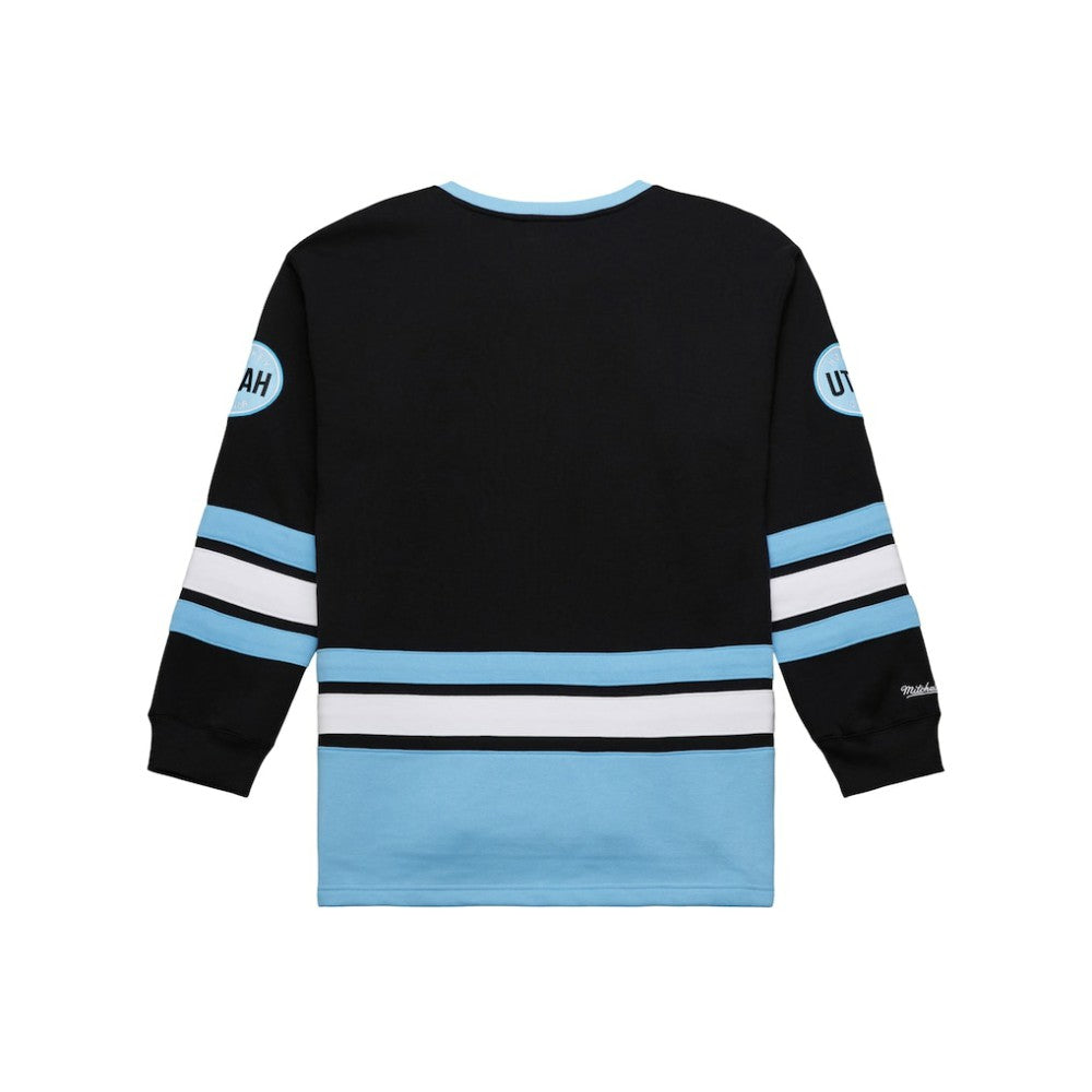 Utah Hockey Club Mitchell & Ness Heritage Lace-Up Pullover Sweatshirt - Black - NHL
