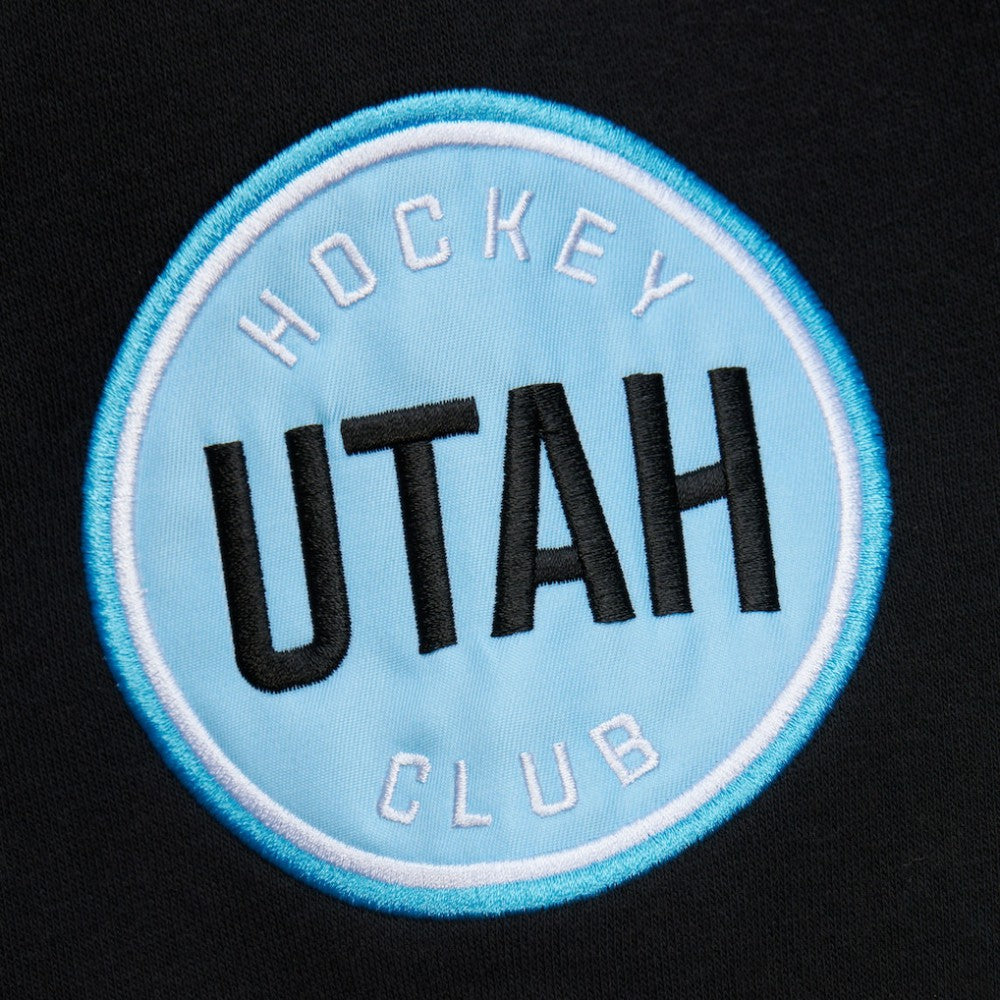 Utah Hockey Club Mitchell & Ness Heritage Lace-Up Pullover Sweatshirt - Black - NHL