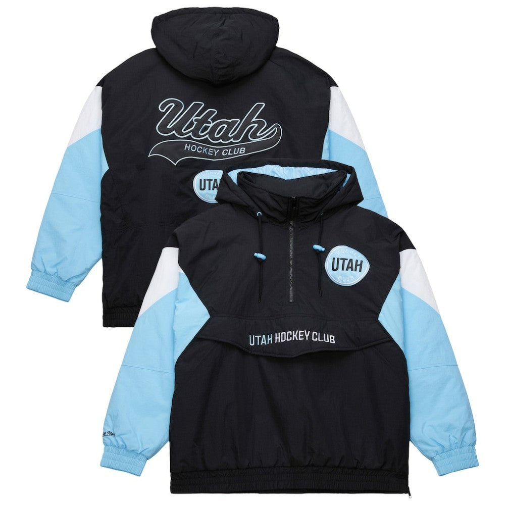 Utah Hockey Club Mitchell & Ness Retro Anorak Half-Zip Jacket - Black - NHL