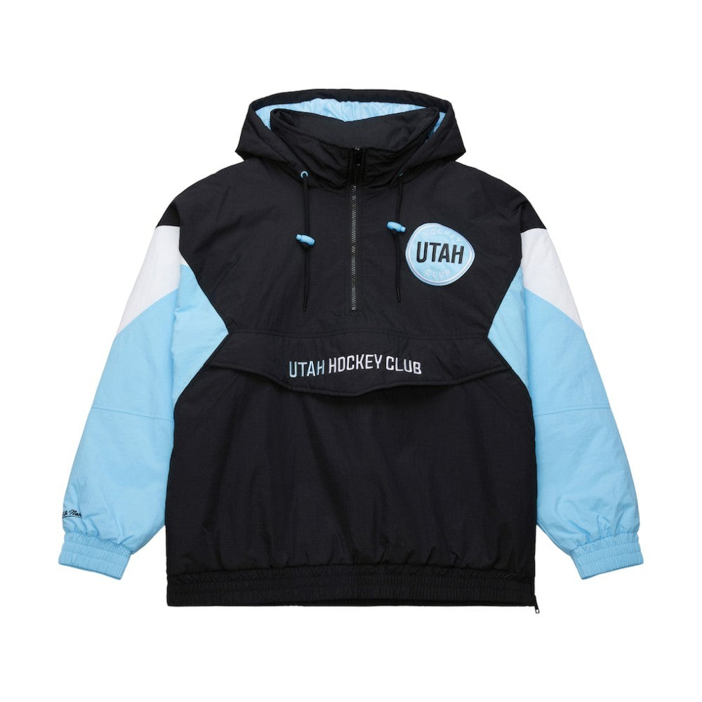 Utah Hockey Club Mitchell & Ness Retro Anorak Half-Zip Jacket - Black - NHL