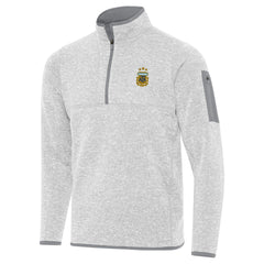 Argentina National Team Antigua Fortune Quarter-Zip Pullover Jacket Heather Gray - FIFA World CUP