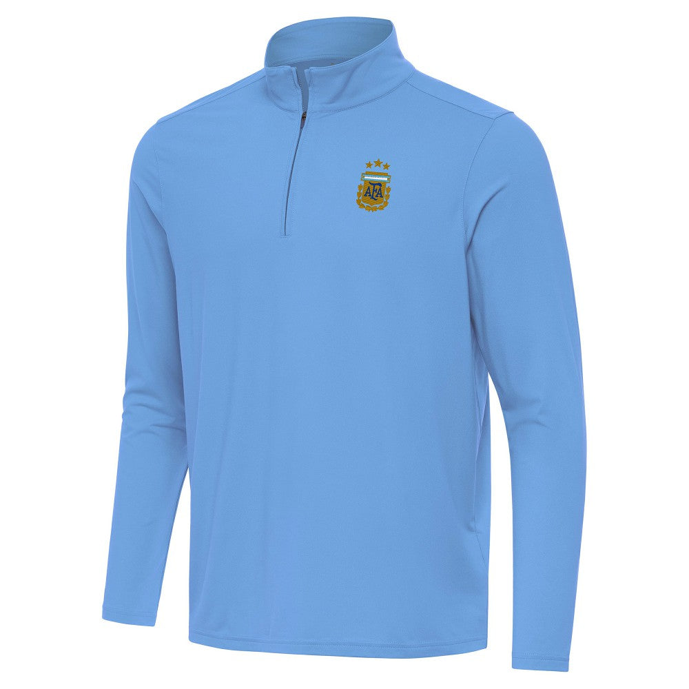 Argentina National Team Antigua Intent Quarter-Zip Pullover Top Powder Blue - FIFA World CUP