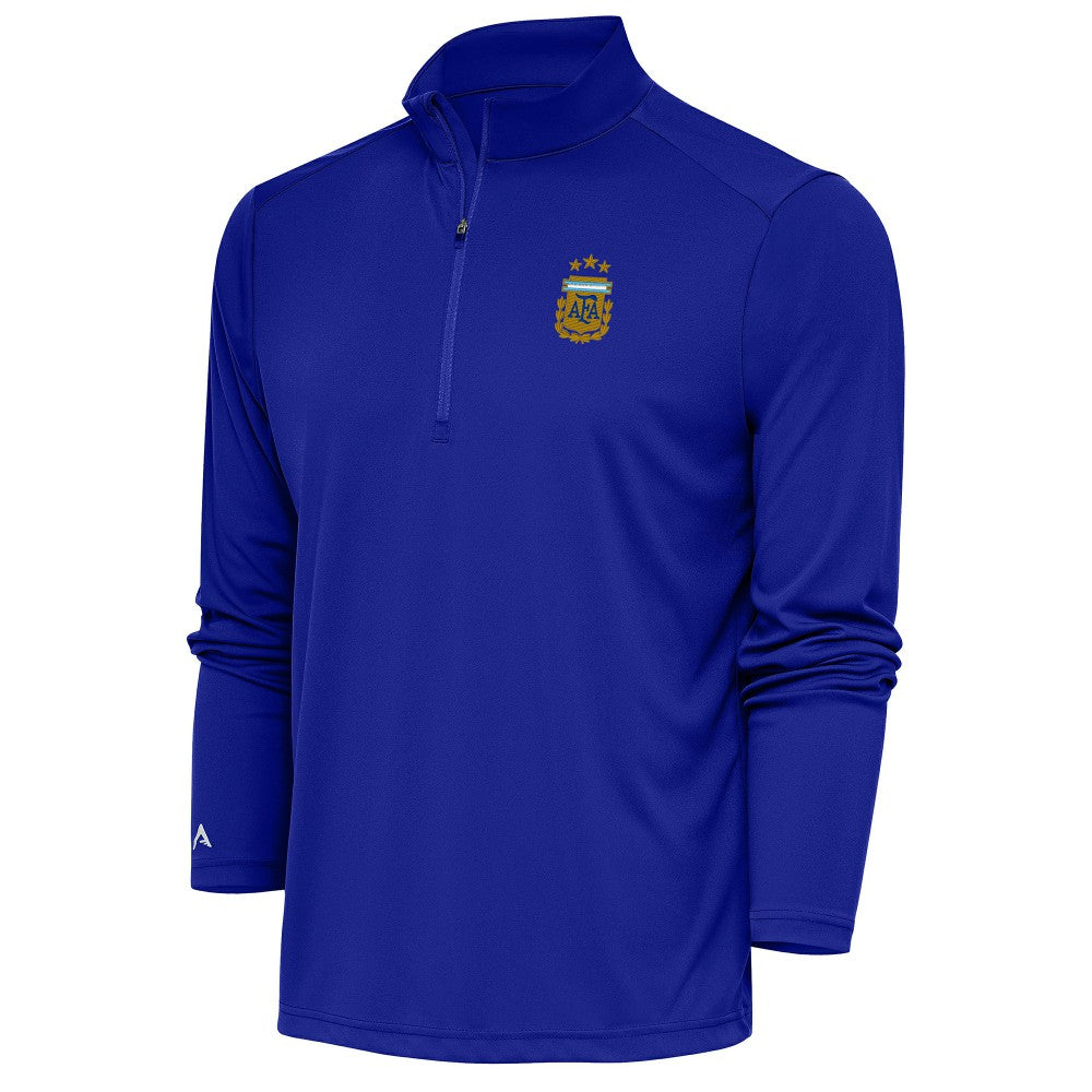 Argentina National Team Antigua Tribute Quarter-Zip Pullover Top Royal - FIFA World CUP