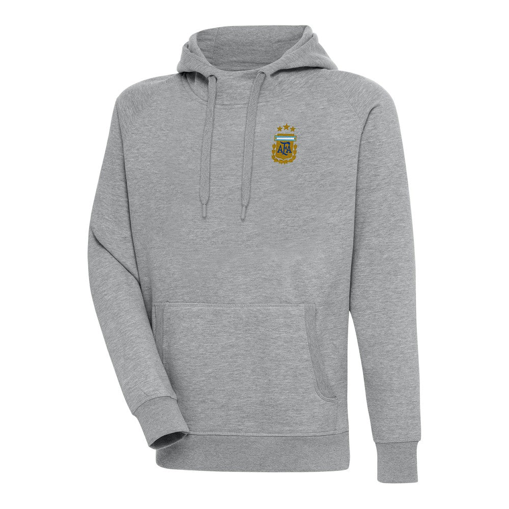 Argentina National Team Antigua Victory Pullover Hoodie Heather Gray - FIFA World CUP