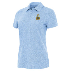 Argentina National Team Antigua Women's Matter Polo Heather Powder Blue - FIFA World CUP