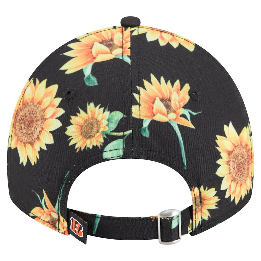 Cincinnati Bengals New Era Women's Adventure Sunflower 9TWENTY Adjustable Hat Black | NFL