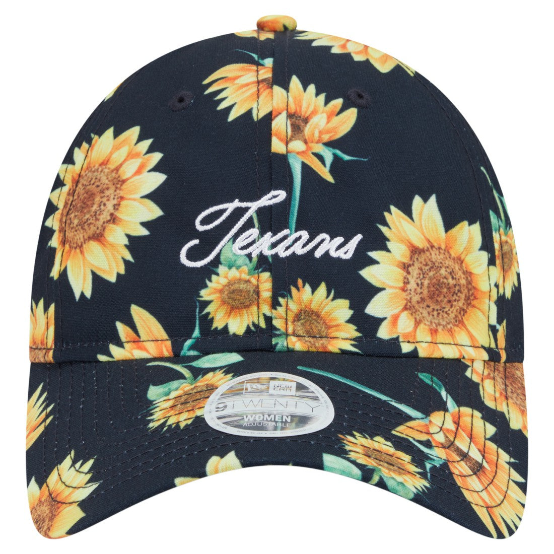 Houston Texans New Era Women's Adventure Sunflower 9TWENTY Adjustable Hat Navy | NFL