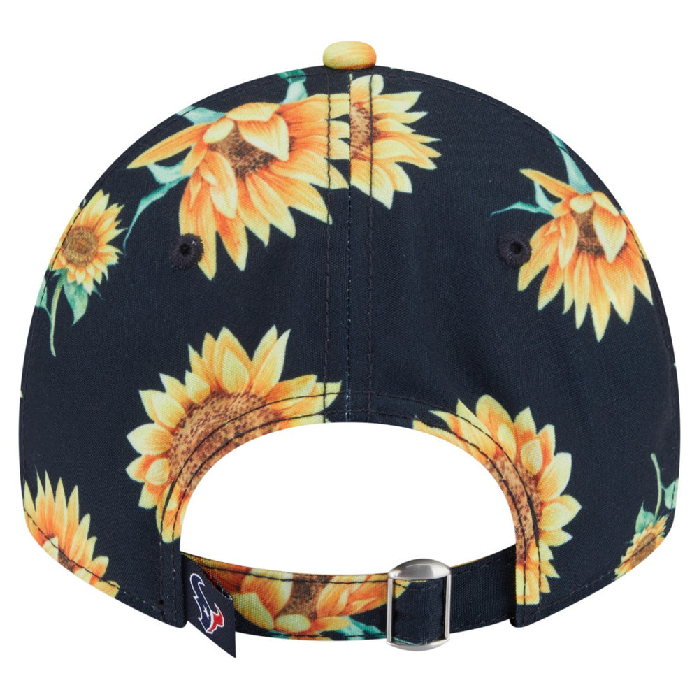 Houston Texans New Era Women's Adventure Sunflower 9TWENTY Adjustable Hat Navy | NFL