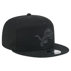 Detroit Lions New Era Adventure Canvas Split Panel 9FIFTY Snapback Hat Black | NFL