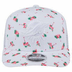 Miami Dolphins New Era Adventure Flamingo Pattern 9SEVENTY Stretch-Snap Hat White | NFL