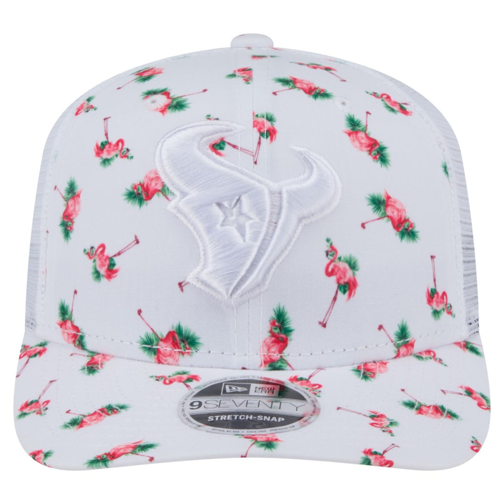 Houston Texans New Era Adventure Flamingo Pattern 9SEVENTY Stretch-Snap Hat White | NFL