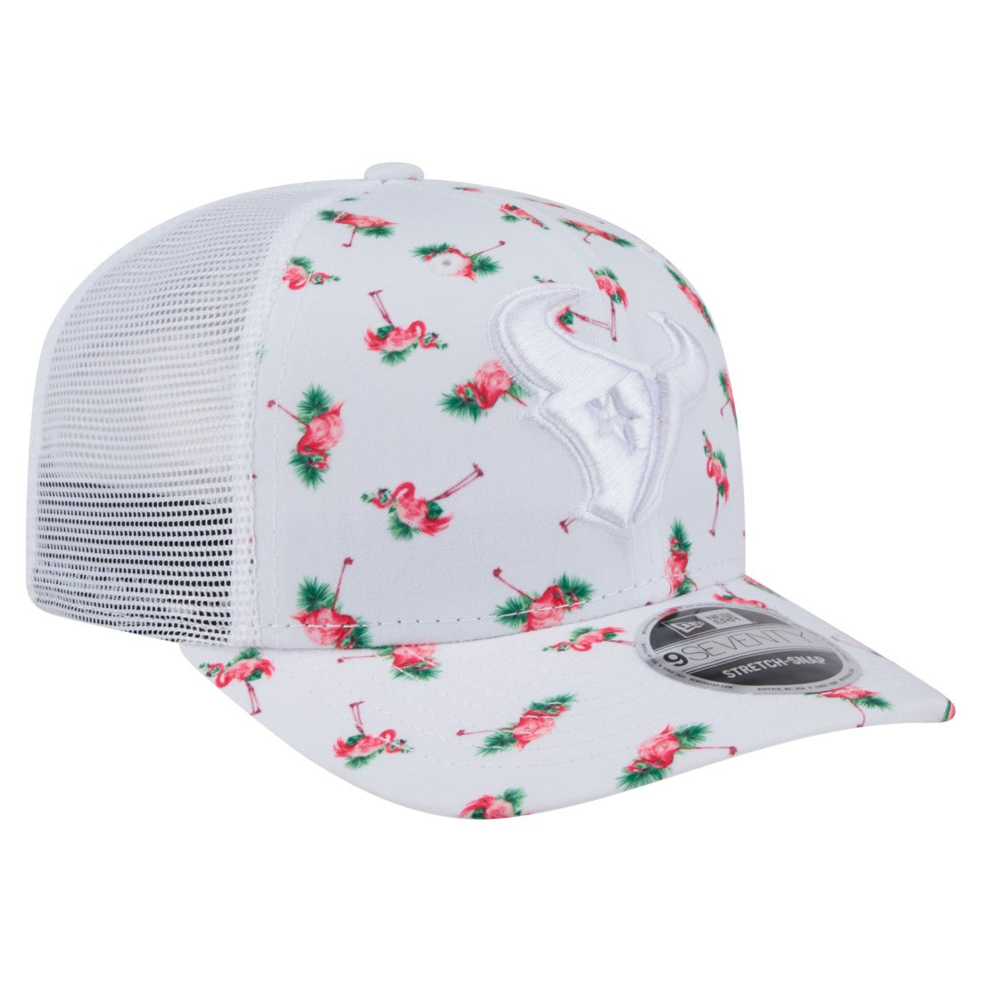 Houston Texans New Era Adventure Flamingo Pattern 9SEVENTY Stretch-Snap Hat White | NFL
