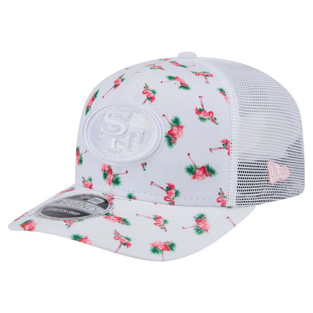San Francisco 49ers New Era Adventure Flamingo Pattern 9SEVENTY Stretch-Snap Hat White | NFL