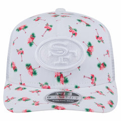 San Francisco 49ers New Era Adventure Flamingo Pattern 9SEVENTY Stretch-Snap Hat White | NFL