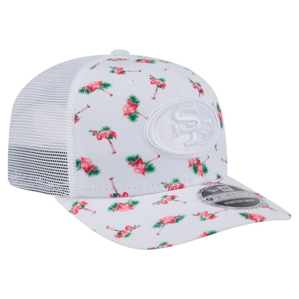 San Francisco 49ers New Era Adventure Flamingo Pattern 9SEVENTY Stretch-Snap Hat White | NFL