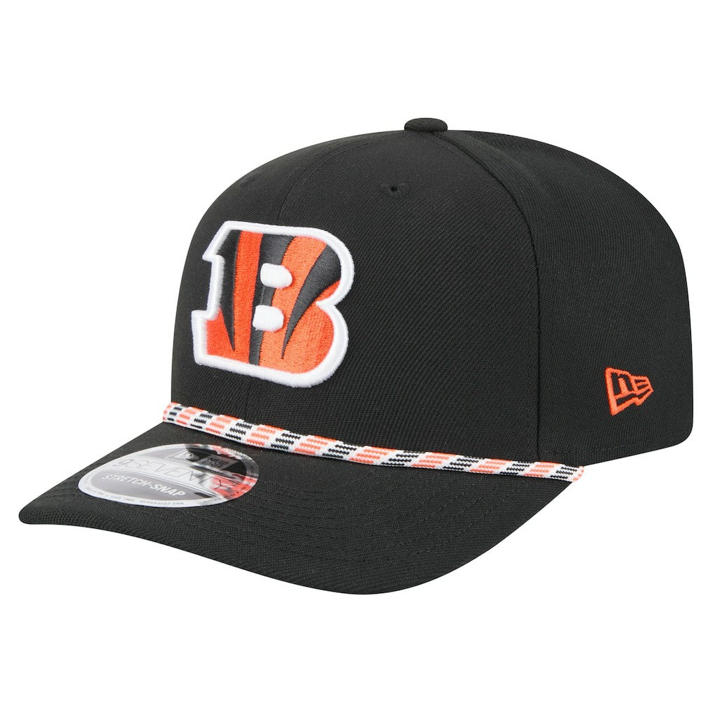Cincinnati Bengals New Era Gameday Multi Rope 9SEVENTY Stretch-Snap Hat Black | NFL
