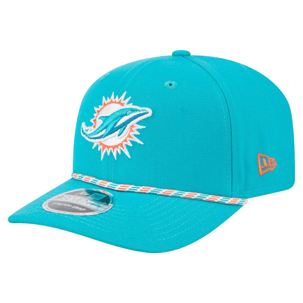 Miami Dolphins New Era Gameday Multi Rope 9SEVENTY Stretch-Snap Hat Aqua | NFL
