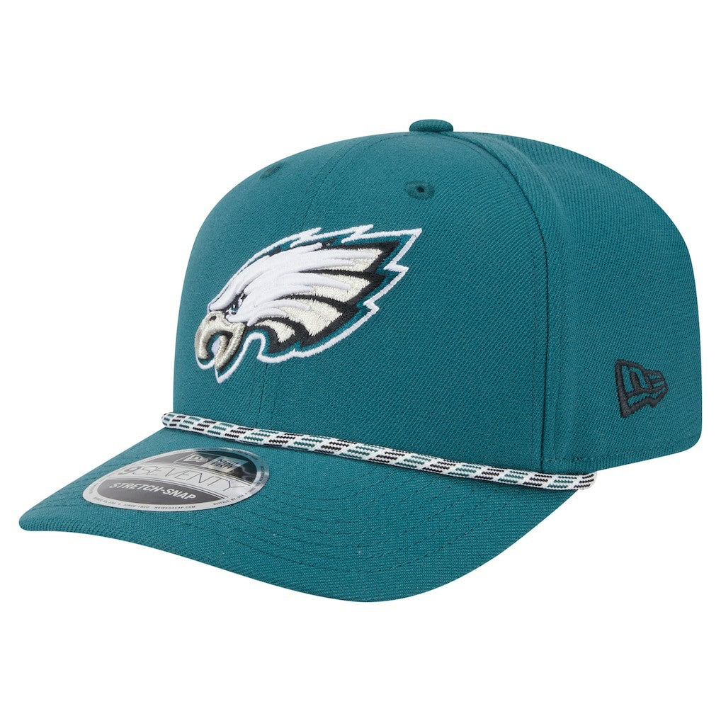 Philadelphia Eagles New Era Gameday Multi Rope 9SEVENTY Stretch-Snap Hat Midnight Green | NFL