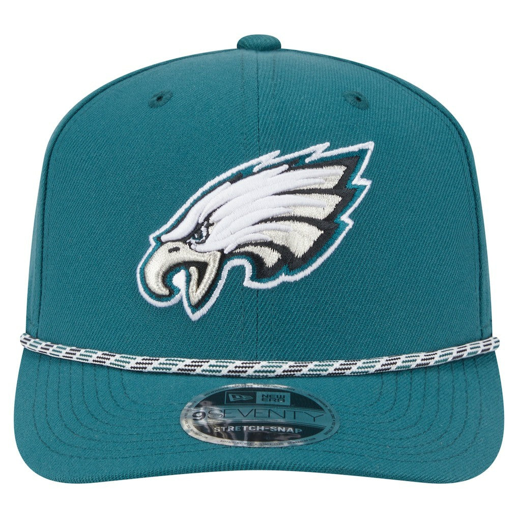 Philadelphia Eagles New Era Gameday Multi Rope 9SEVENTY Stretch-Snap Hat Midnight Green | NFL