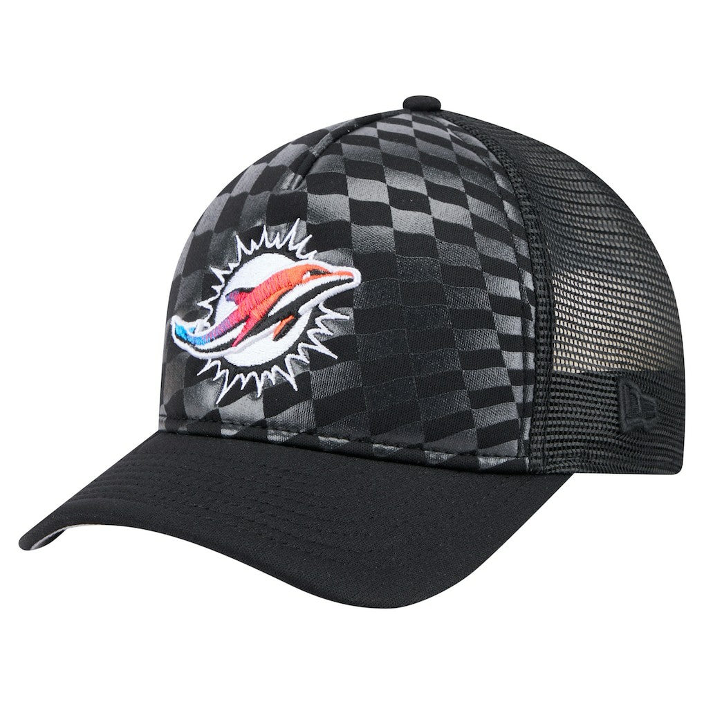 Miami Dolphins New Era Gradient 9FORTY Adjustable Hat Black | NFL