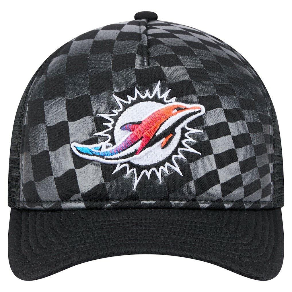 Miami Dolphins New Era Gradient 9FORTY Adjustable Hat Black | NFL