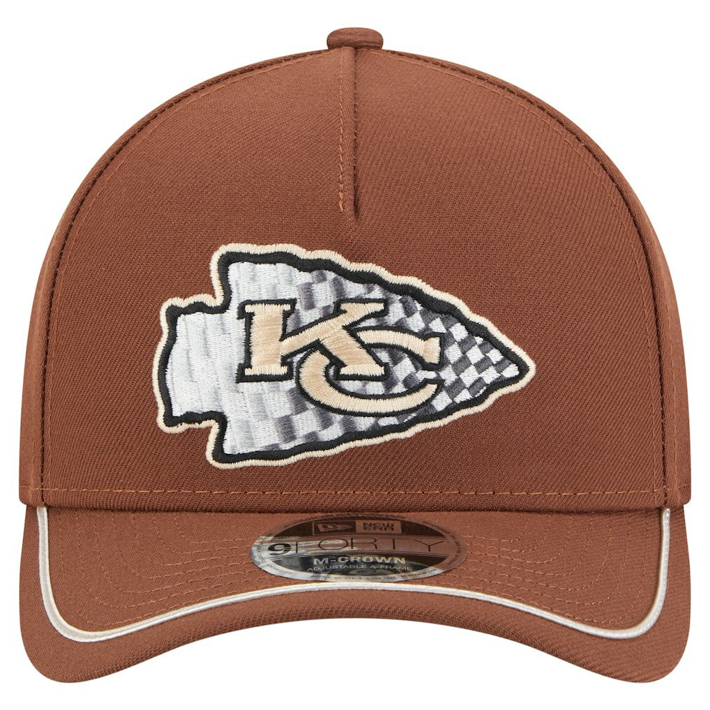 Kansas City Chiefs New Era Motorsport 9FORTY Adjustable Hat Brown | NFL