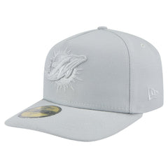 Miami Dolphins New Era Color Pack A-Frame 59FIFTY Fitted Hat Gray | NFL