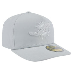 Miami Dolphins New Era Color Pack A-Frame 59FIFTY Fitted Hat Gray | NFL