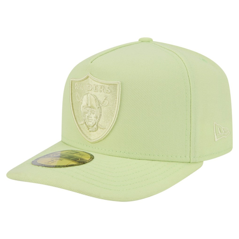 Las Vegas Raiders New Era Color Pack A-Frame 59FIFTY Fitted Hat Light Green | NFL