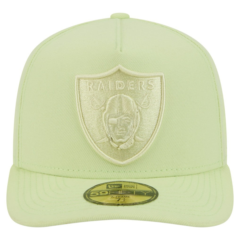 Las Vegas Raiders New Era Color Pack A-Frame 59FIFTY Fitted Hat Light Green | NFL