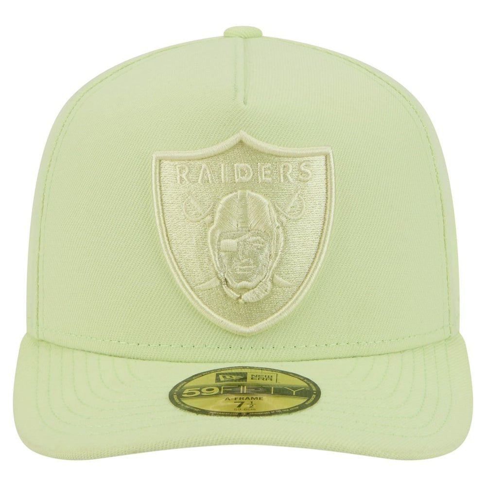 Las Vegas Raiders New Era Color Pack A-Frame 59FIFTY Fitted Hat Light Green | NFL