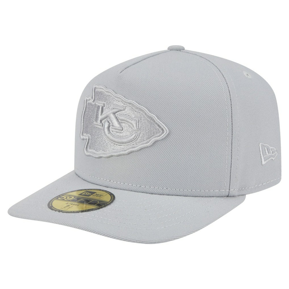 Kansas City Chiefs New Era Color Pack A-Frame 59FIFTY Fitted Hat Gray | NFL