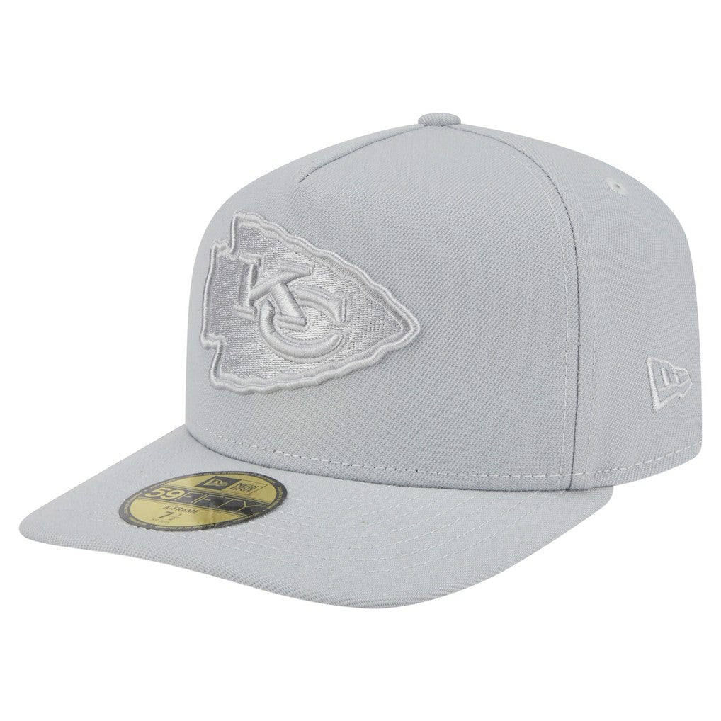Kansas City Chiefs New Era Color Pack A-Frame 59FIFTY Fitted Hat Gray | NFL