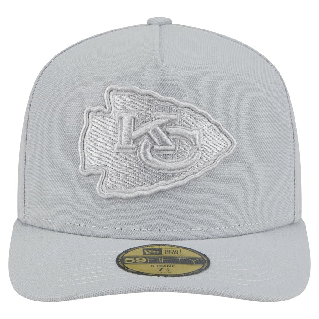 Kansas City Chiefs New Era Color Pack A-Frame 59FIFTY Fitted Hat Gray | NFL