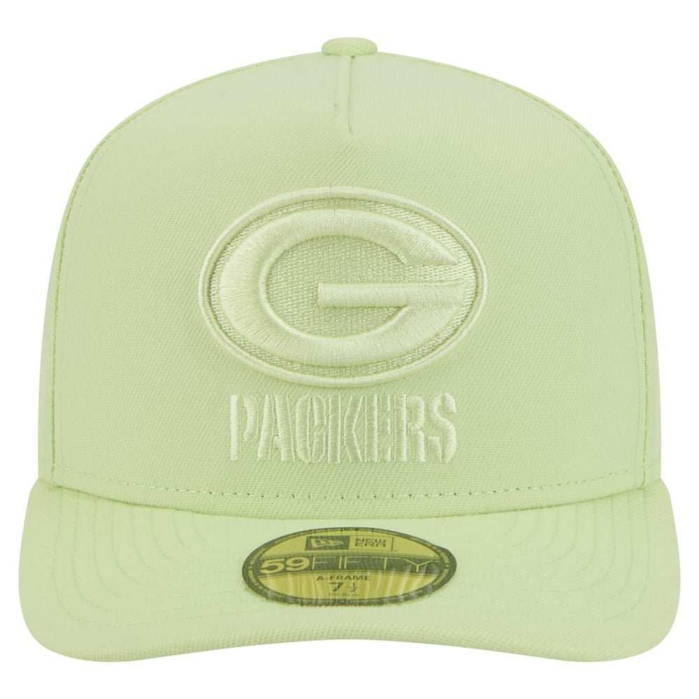 Green Bay Packers New Era Color Pack A-Frame 59FIFTY Fitted Hat Light Green | NFL