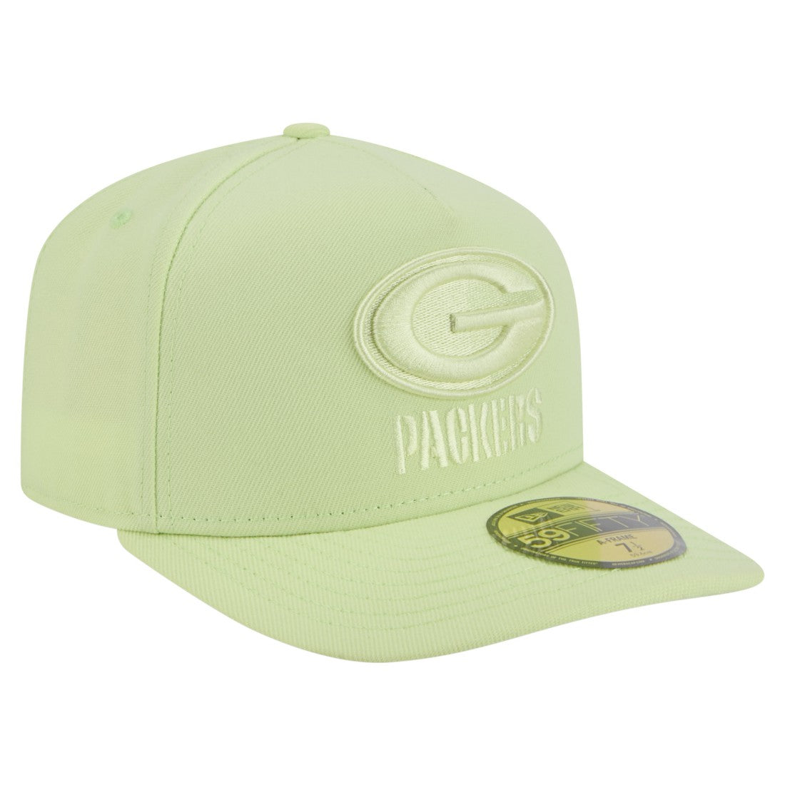 Green Bay Packers New Era Color Pack A-Frame 59FIFTY Fitted Hat Light Green | NFL