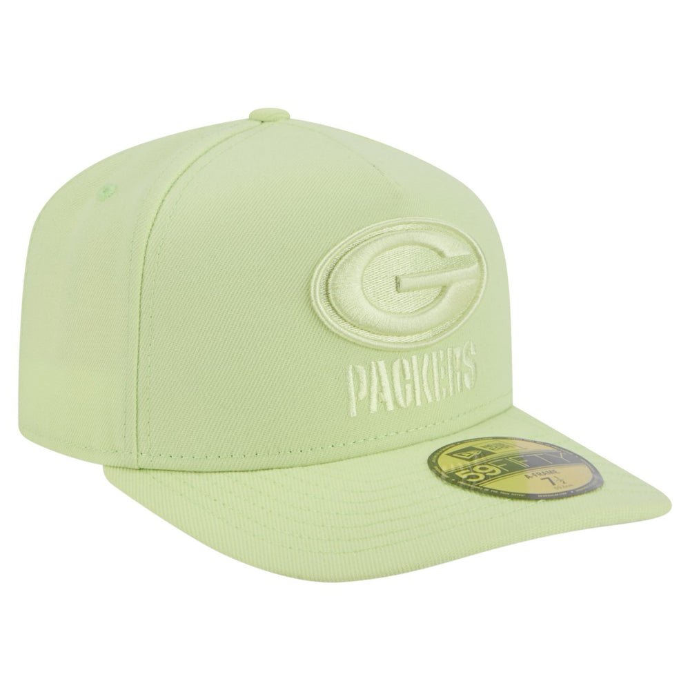 Green Bay Packers New Era Color Pack A-Frame 59FIFTY Fitted Hat Light Green | NFL