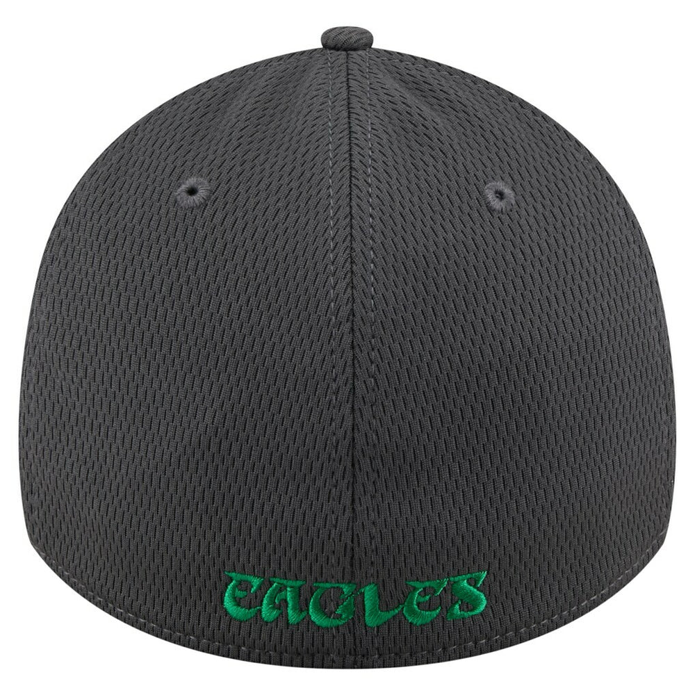 Philadelphia Eagles New Era Throwback Logo Main 39THIRTY Flex Hat Graphite | NFL