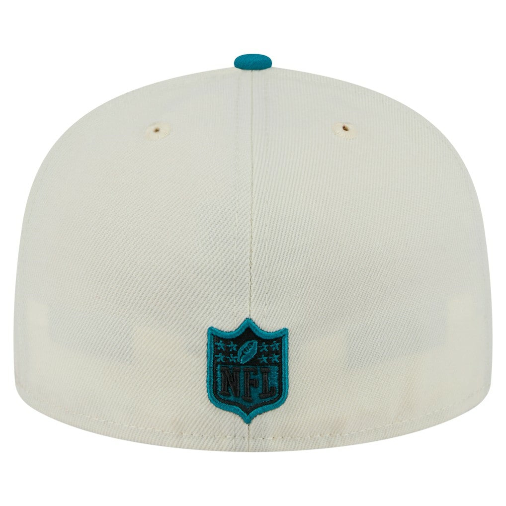 Jacksonville Jaguars New Era Main 59FIFTY Fitted Hat Cream/Teal | NFL