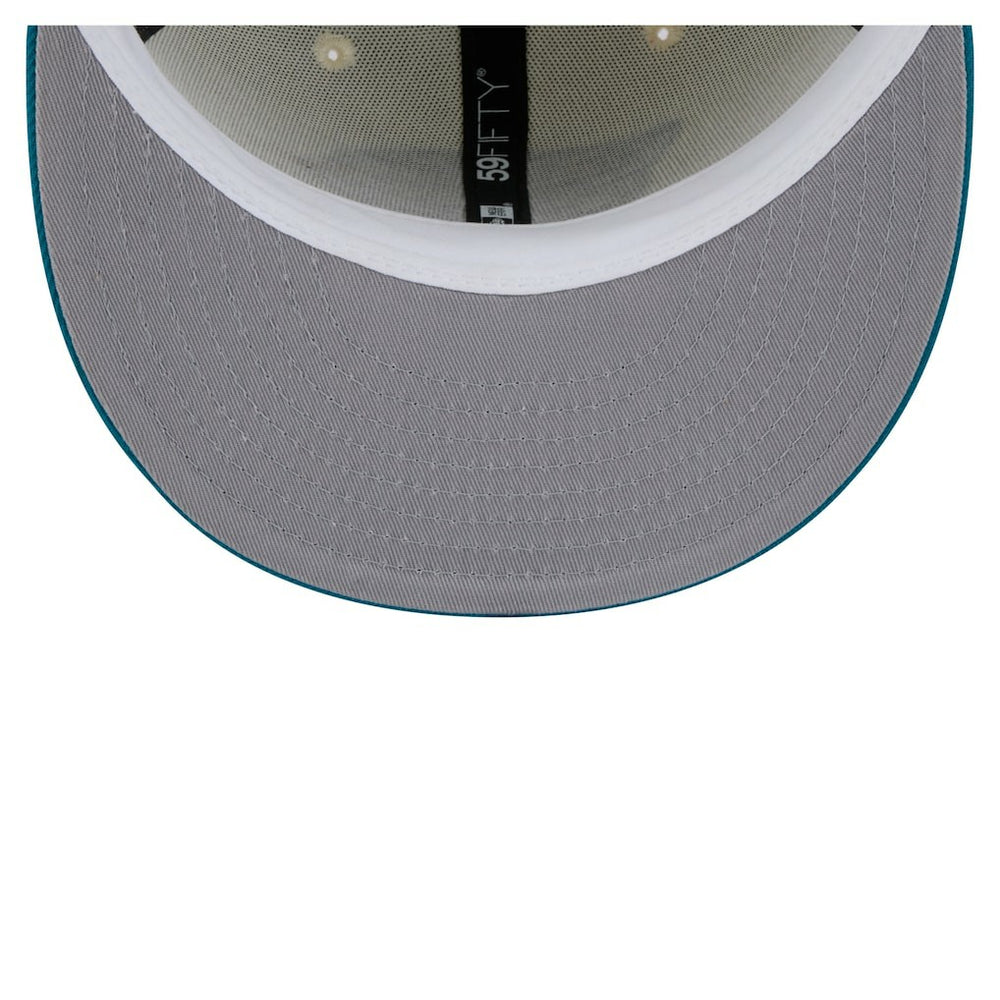 Jacksonville Jaguars New Era Main 59FIFTY Fitted Hat Cream/Teal | NFL